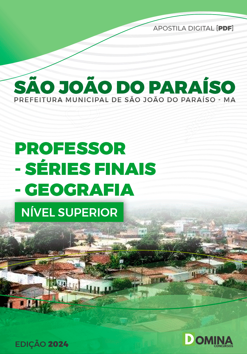 Apostila Pref São João do Paraíso MA 2024 Professor Geografia