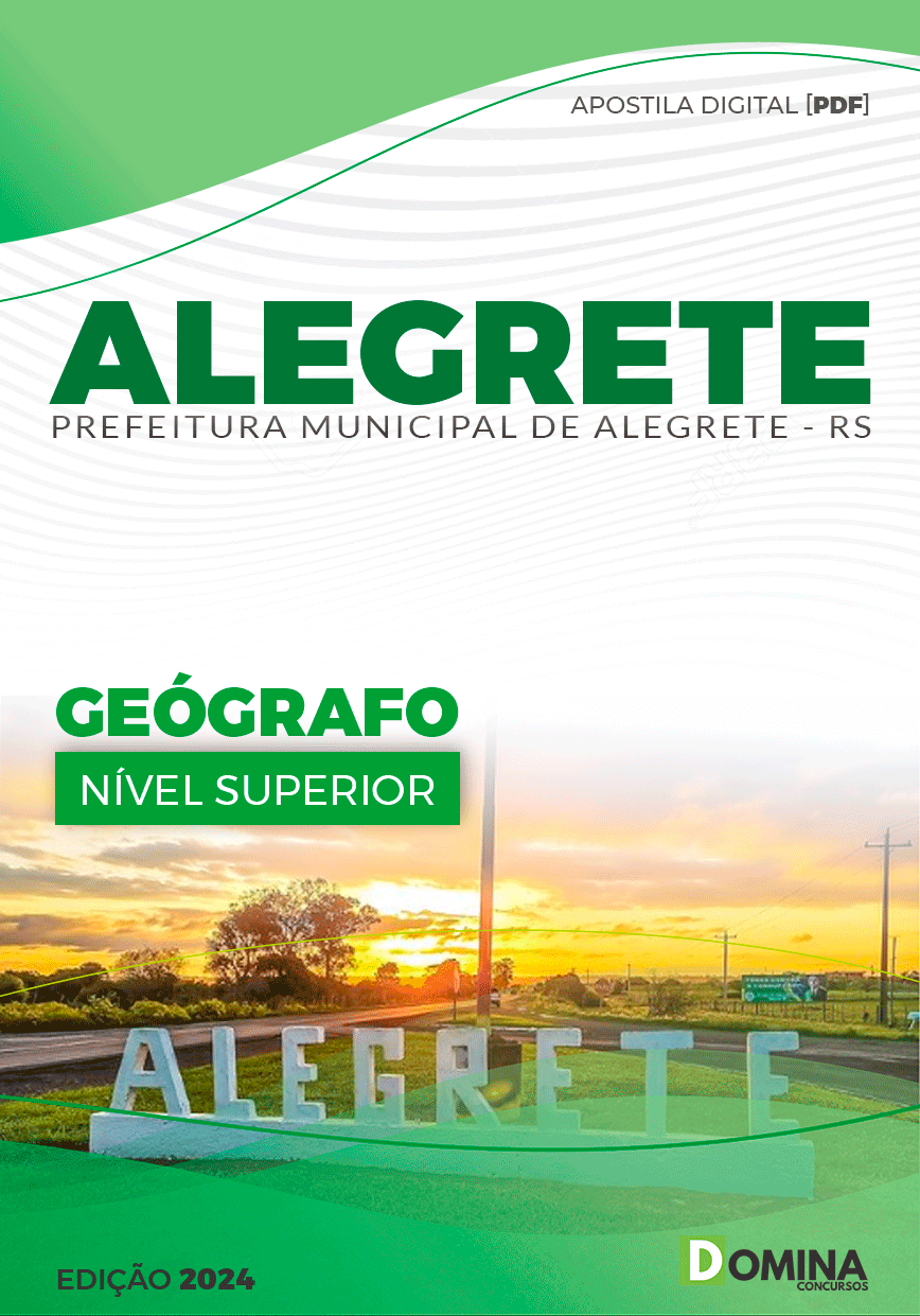 Apostila Prefeitura Alegrete RS 2024 Geógrafo