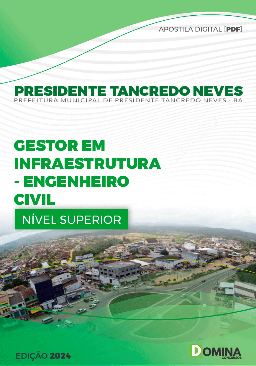 Apostila Pref Pres Tancredo Neves BA 2024 Engenheiro Civil