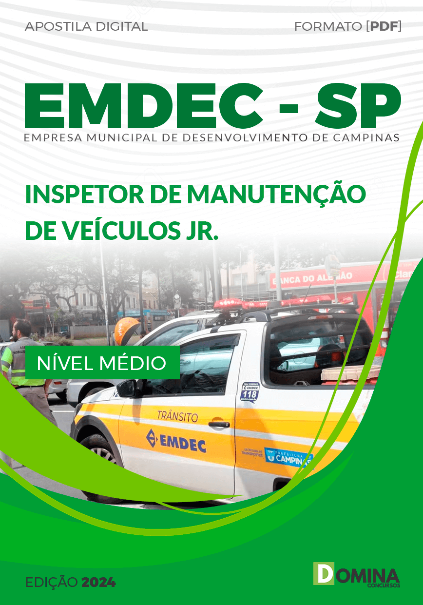 Apostila EMDEC SP 2024 Inspetor Manutenção Veículos