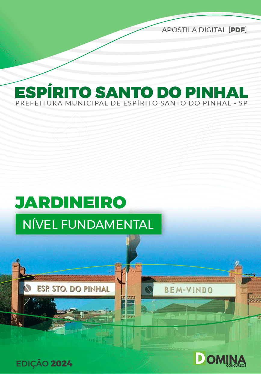 Apostila Pref Espírito Santo Do Pinhal SP 2024 Jardineiro