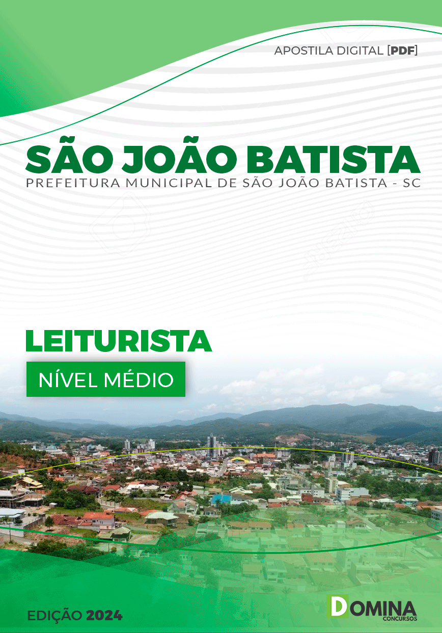 Apostila Pref São João Batista SC 2024 Leiturista