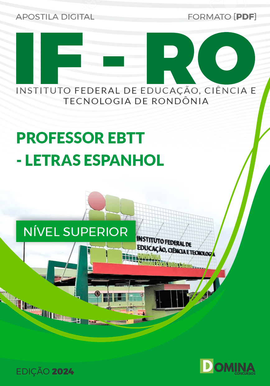 Apostila IFRO 2024 Professor EBTT Letras Espanhol
