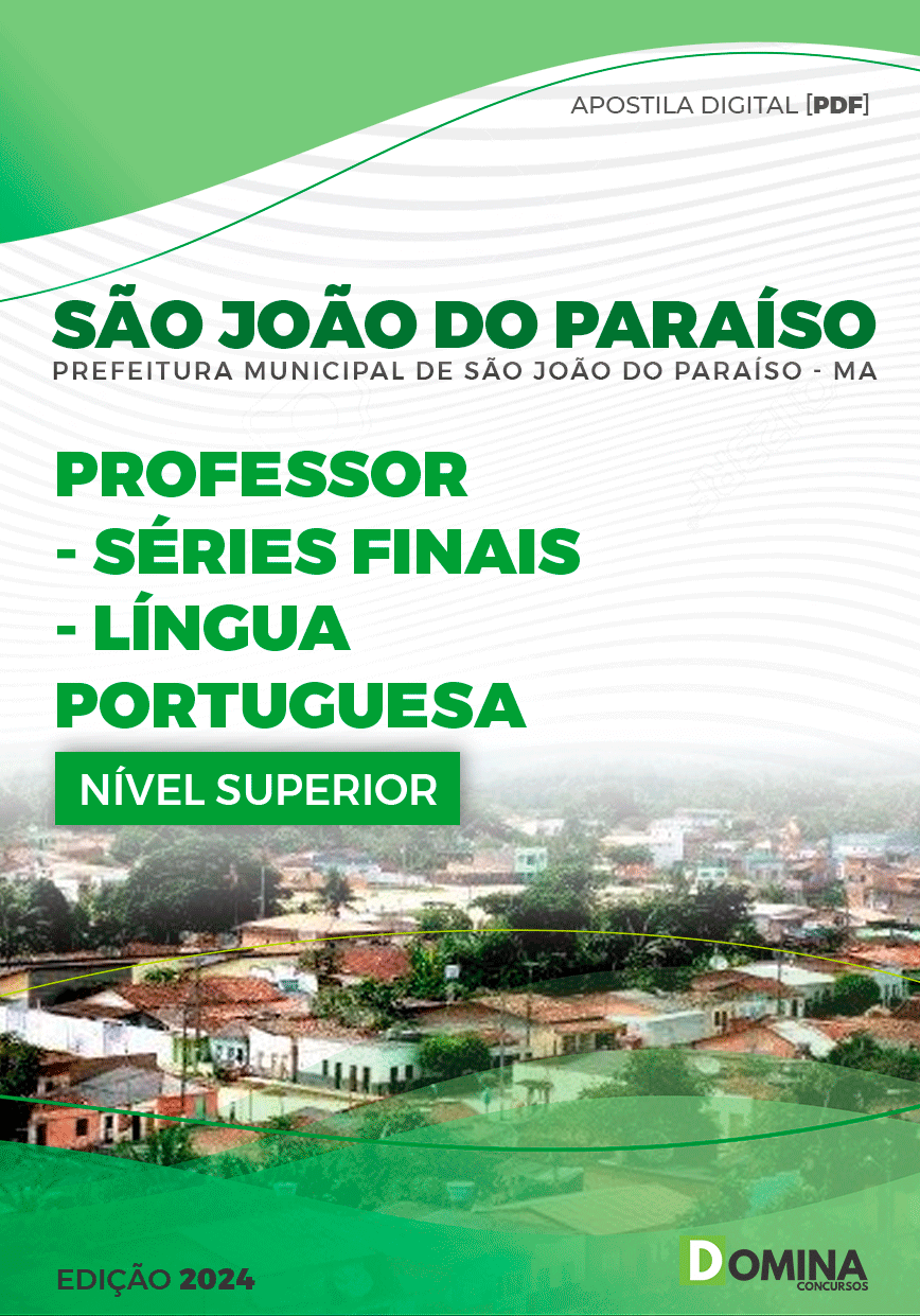 Apostila Pref São João do Paraíso MA 2024 Professor Língua Portuguesa