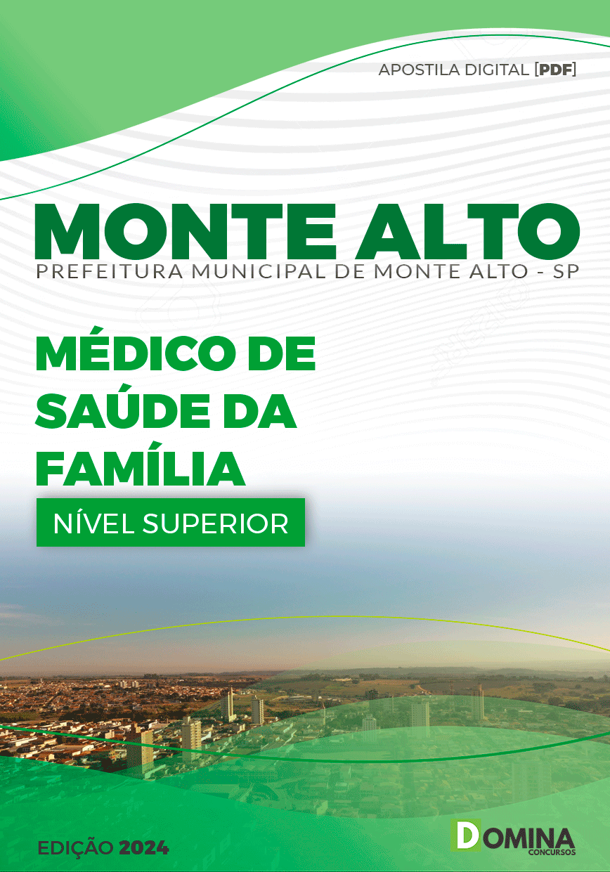 Apostila Prefeitura Monte Alto SP 2024 Médico Saúde da Família