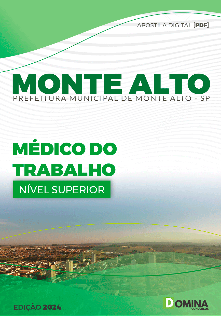 Apostila Prefeitura Monte Alto SP 2024 Médico do Trabalho