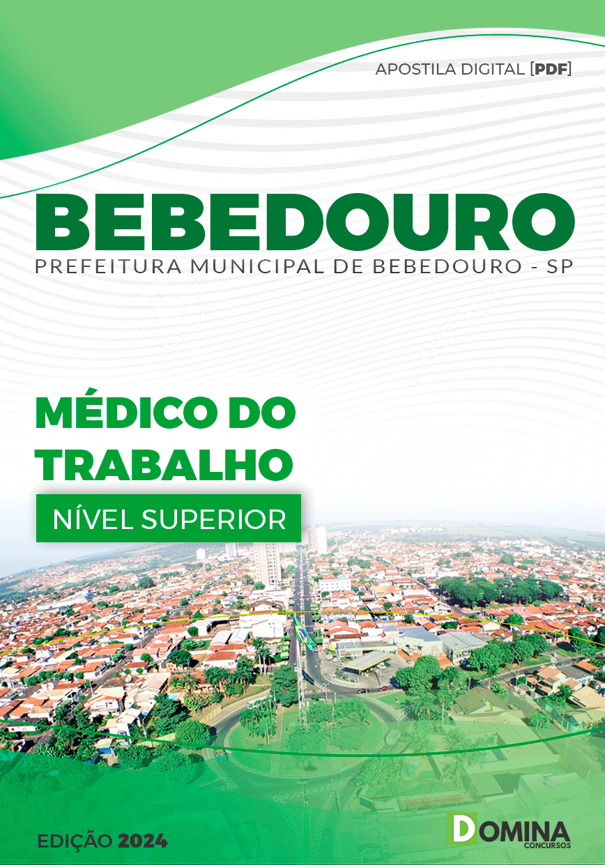 Apostila Pref Bebedouro SP 2024 Médico Trabalho