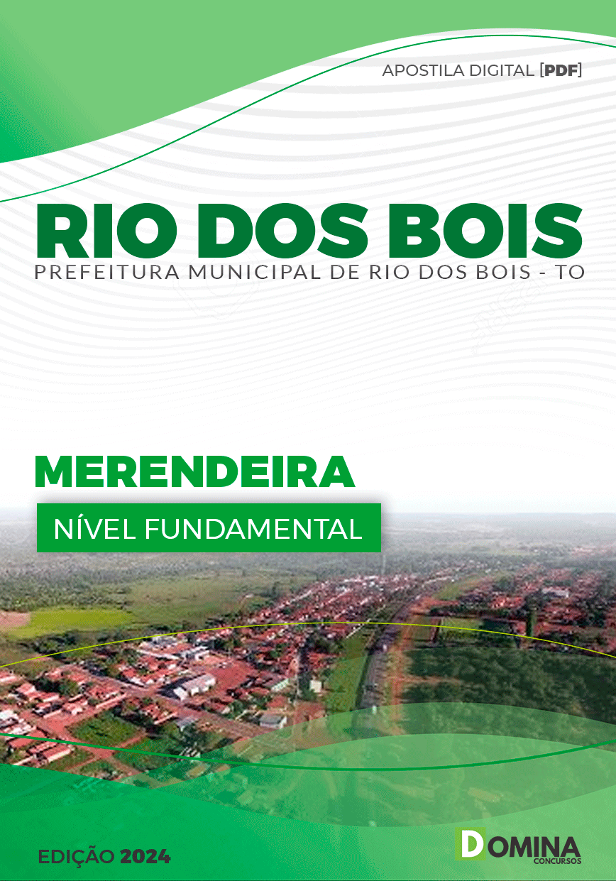 Apostila Pref Rio dos Bois TO 2024 Merendeira