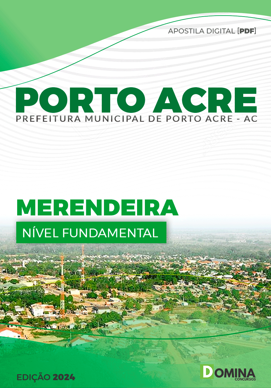 Apostila Prefeitura Porto Acre AC 2024 Merendeira