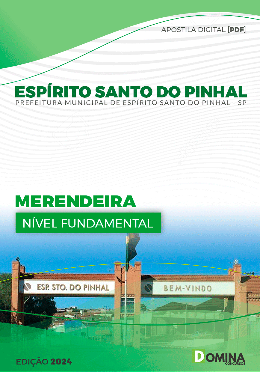 Apostila Pref Espírito Santo Do Pinhal SP 2024 Merendeira