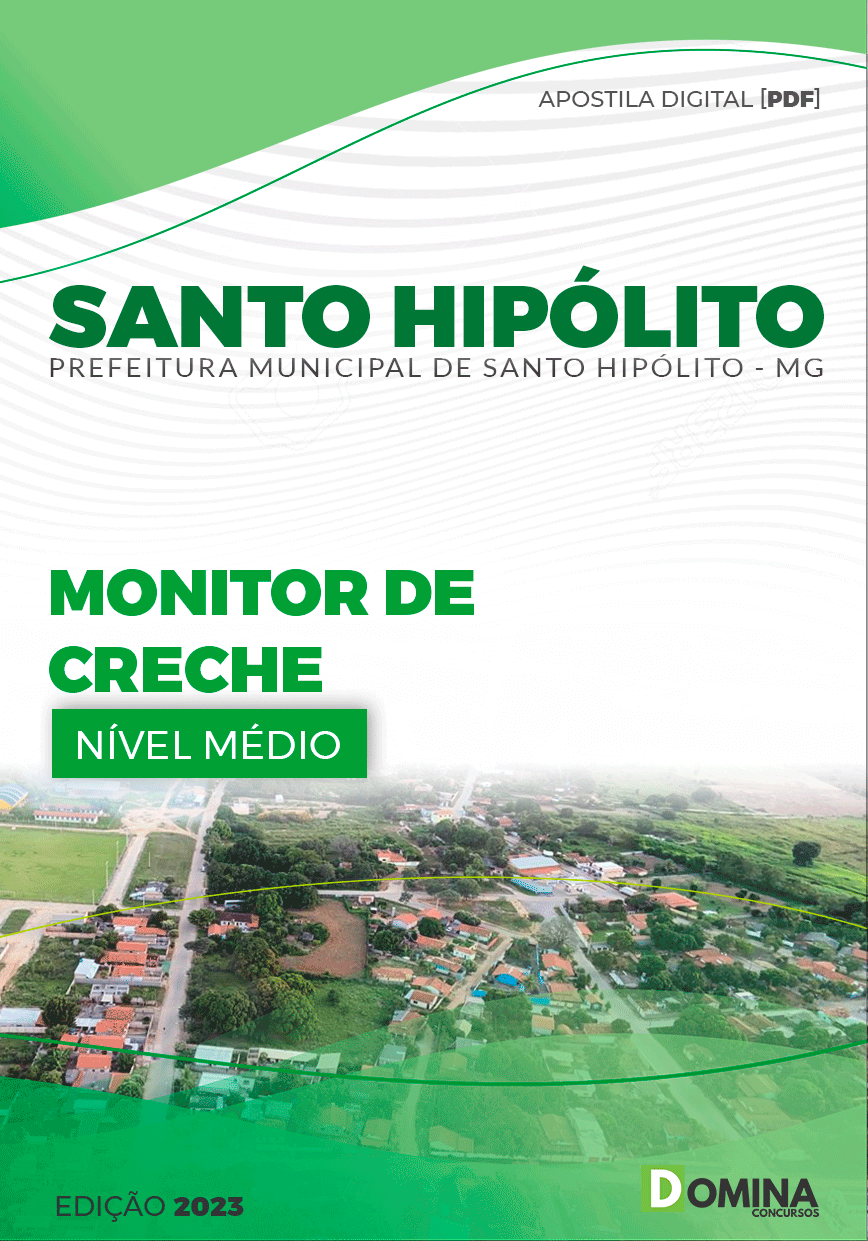 Apostila Pref Santo Hipólito MG 2024 Monitor de Creche