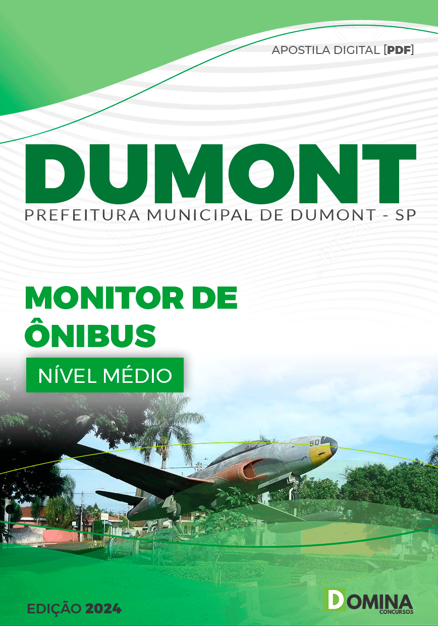 Apostila Pref Dumont SP 2024 Monitor De Ônibus