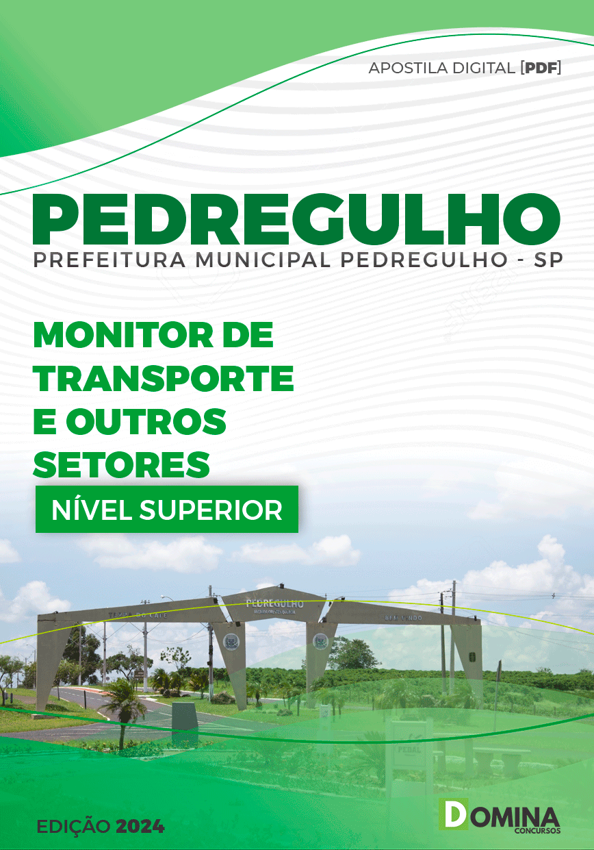 Apostila Prefeitura Pedregulho SP 2024 Monitor de Transporte