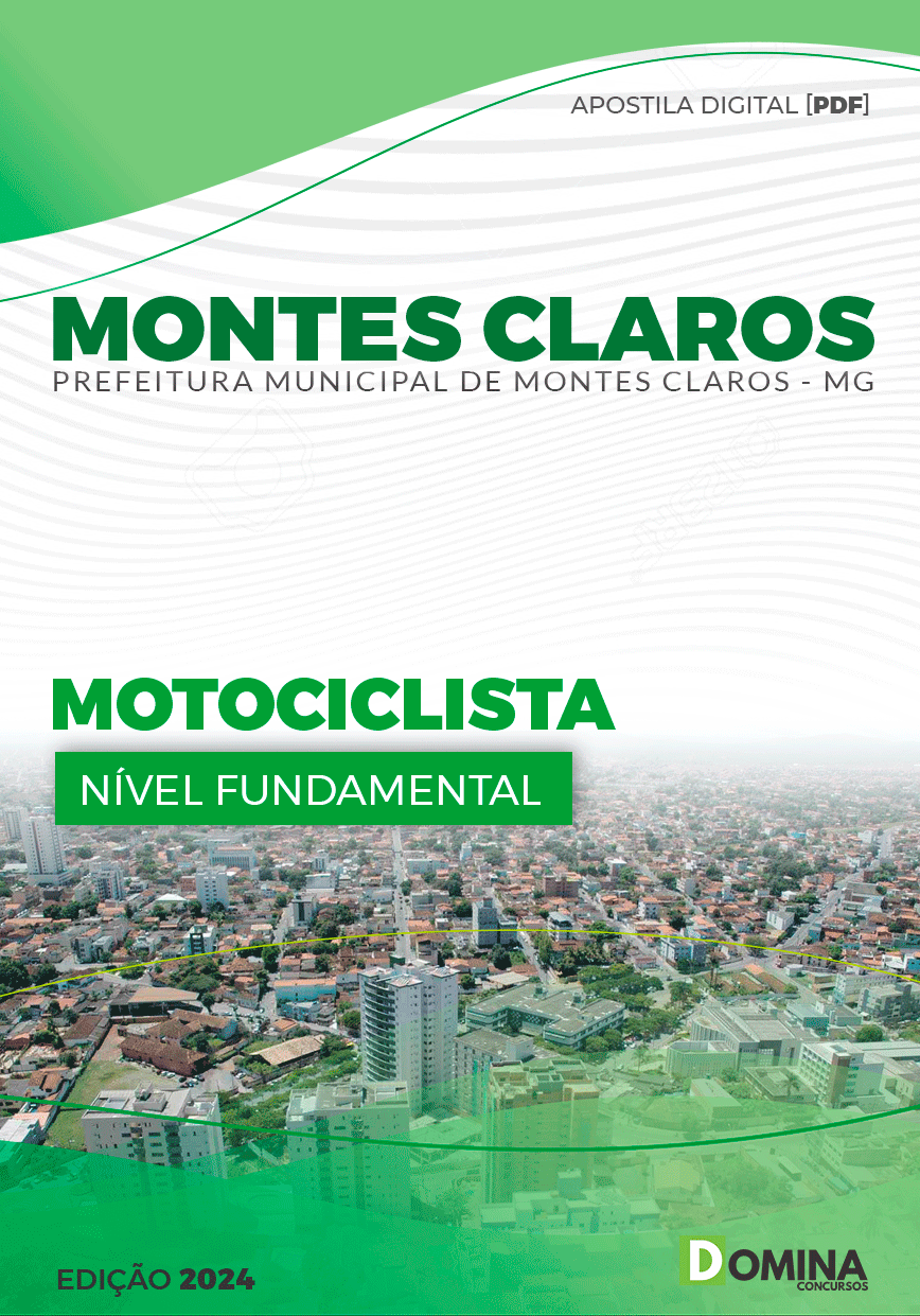 Apostila Prefeitura Montes Claros MG 2024 Motociclista