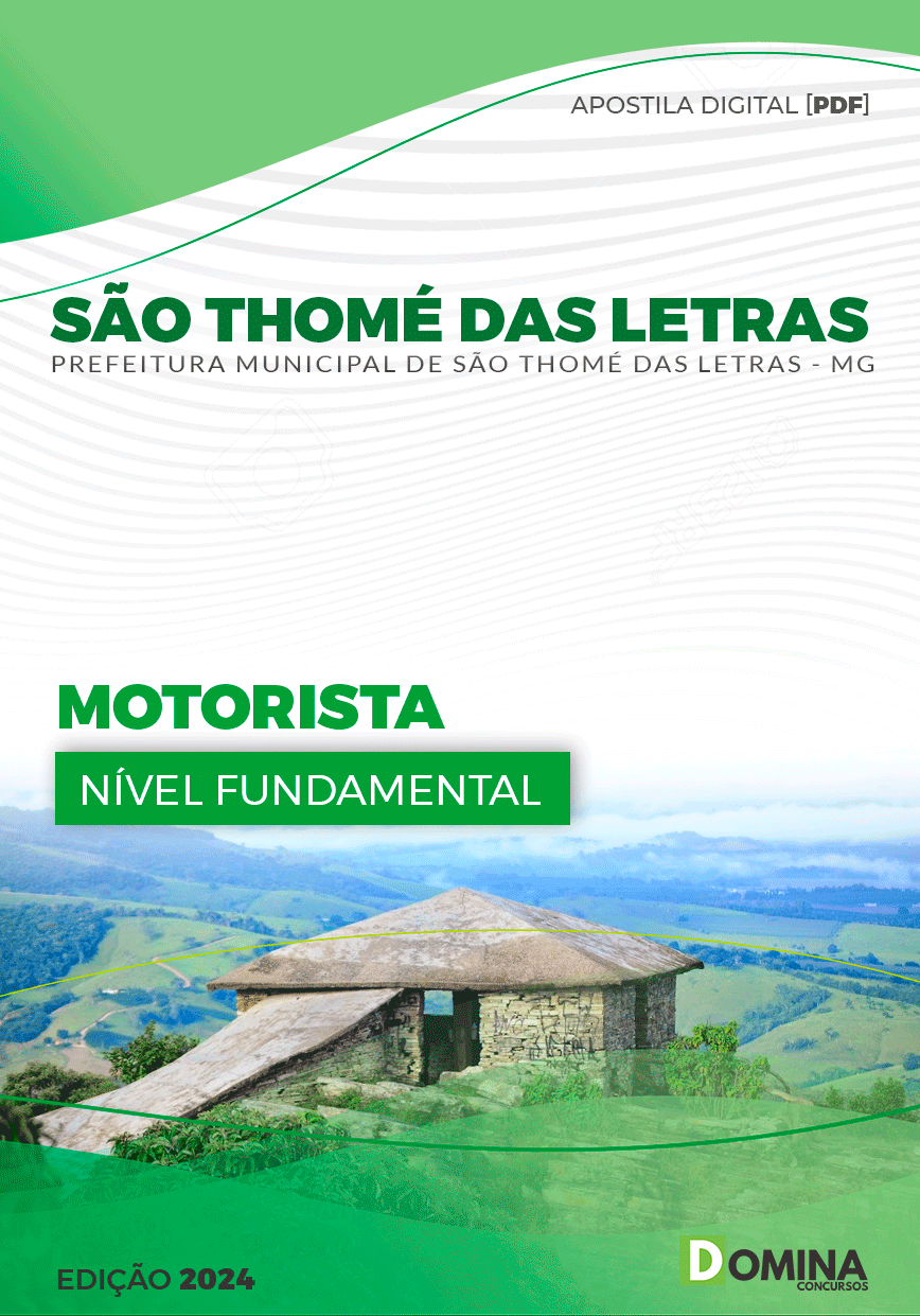 Apostila Prefeitura São Thomé Letras MG 2024 Motorista
