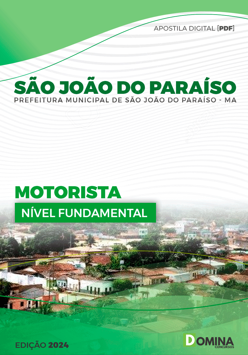 Apostila Pref São João do Paraíso MA 2024 Motorista