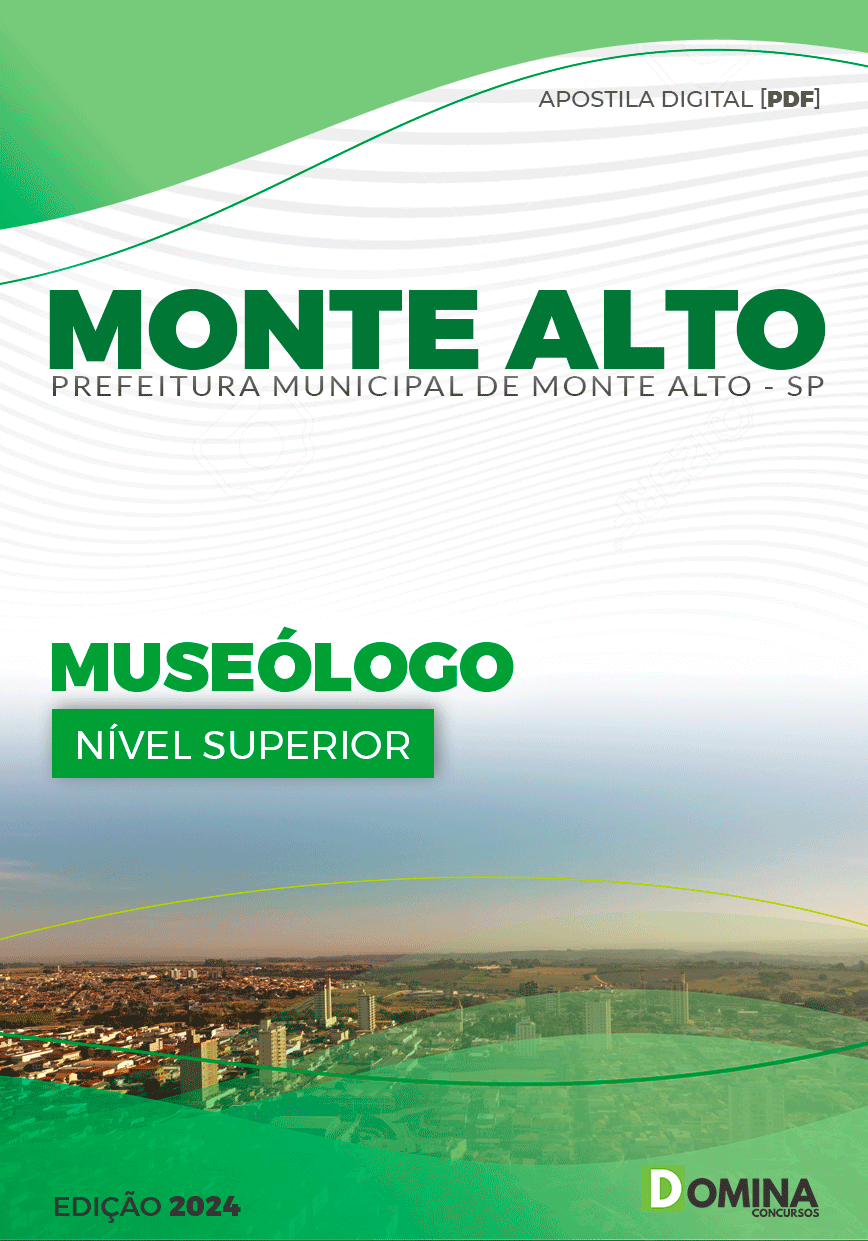 Apostila Prefeitura Monte Alto SP 2024 Museólogo