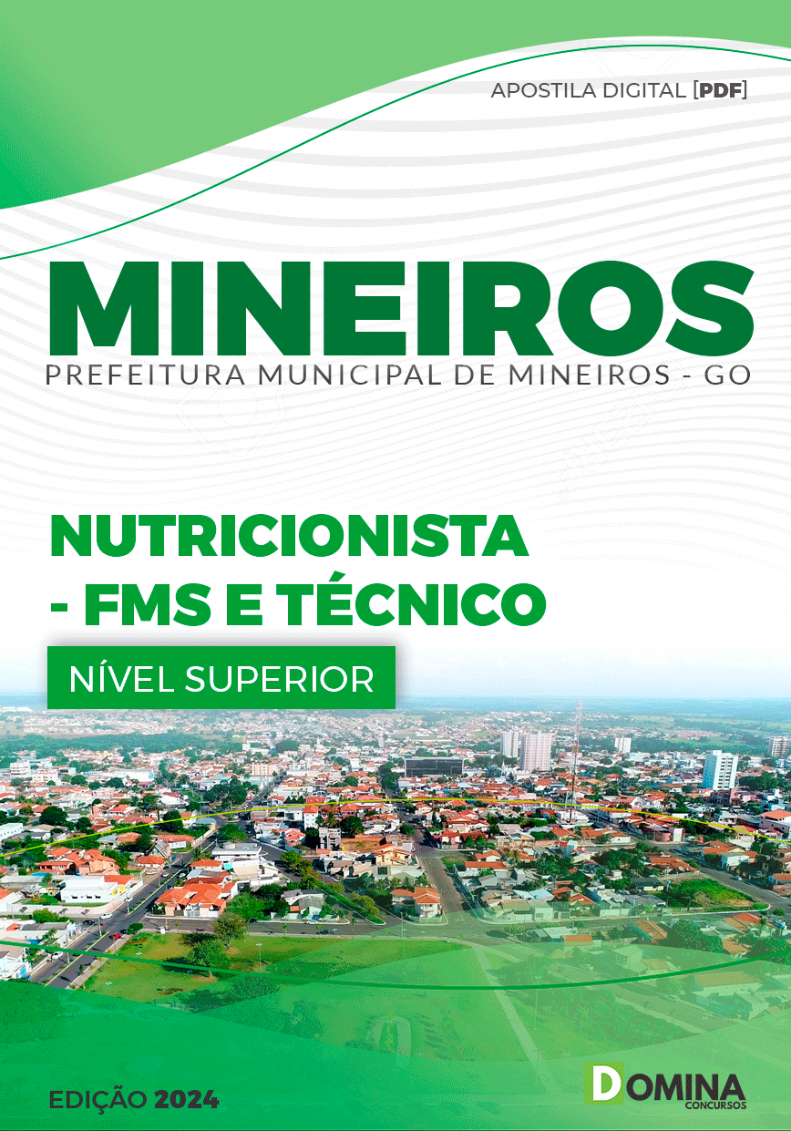 Apostila Prefeitura Mineiros GO 2024 Nutricionista