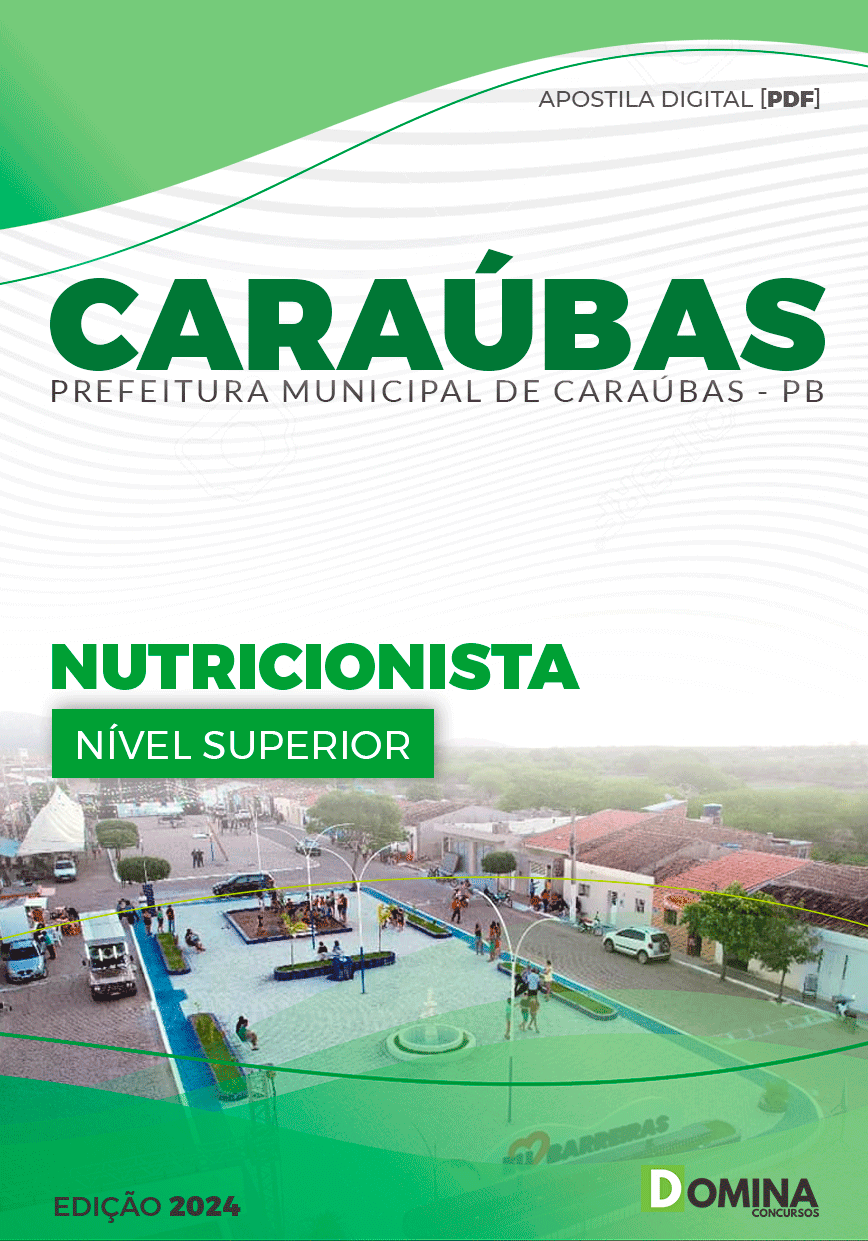 Apostila Pref Caraúbas PB 2024 Nutricionista