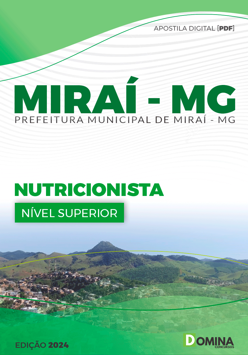 Apostila Pref Miraí MG 2024 Nutricionista