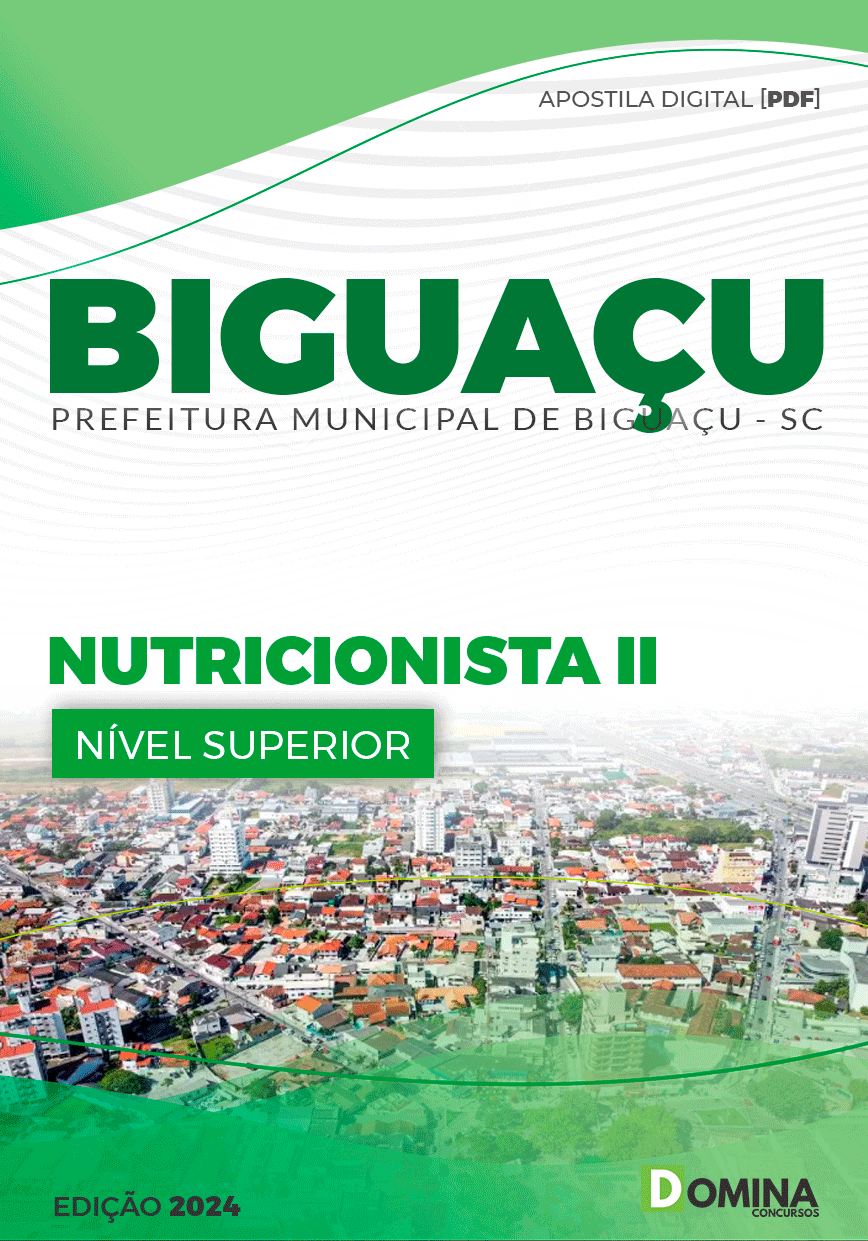 Apostila Prefeitura Biguaçu SC 2024 Nutricionista