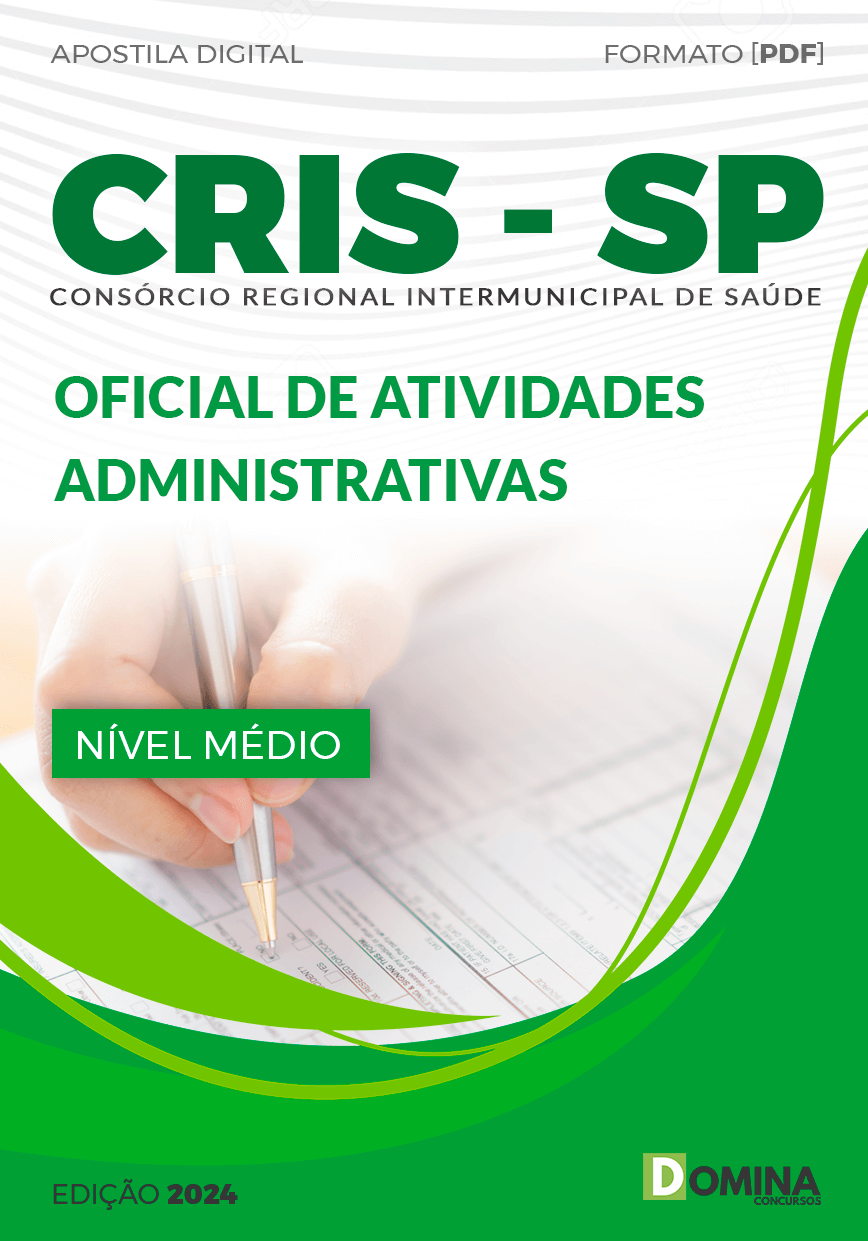 Apostila Concurso CRIS SP 2024 Oficial Atividades Administrativas