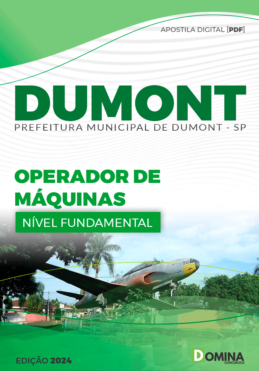Apostila Pref Dumont SP 2024 Operador De Máquina