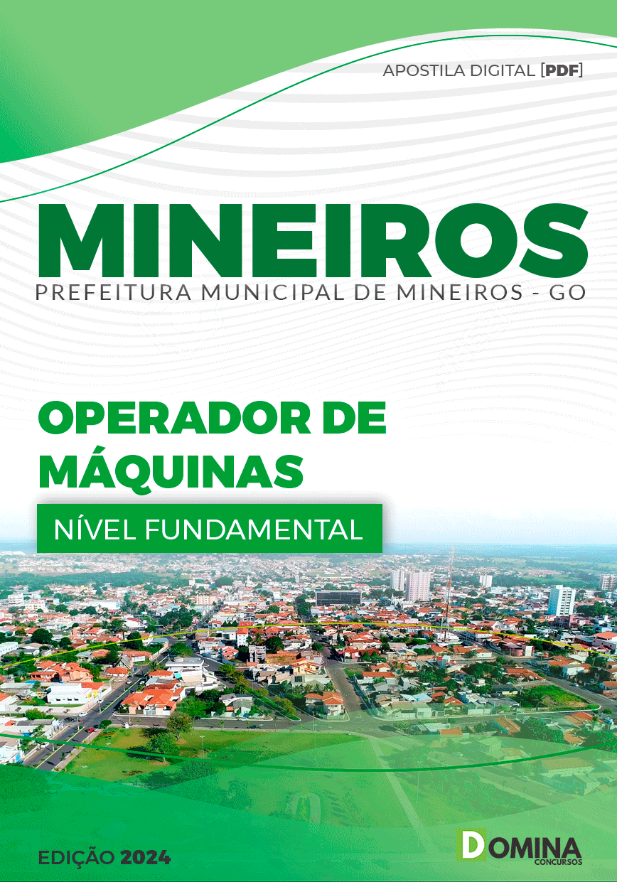 Apostila Prefeitura Mineiros GO 2024 Operador de Máquinas