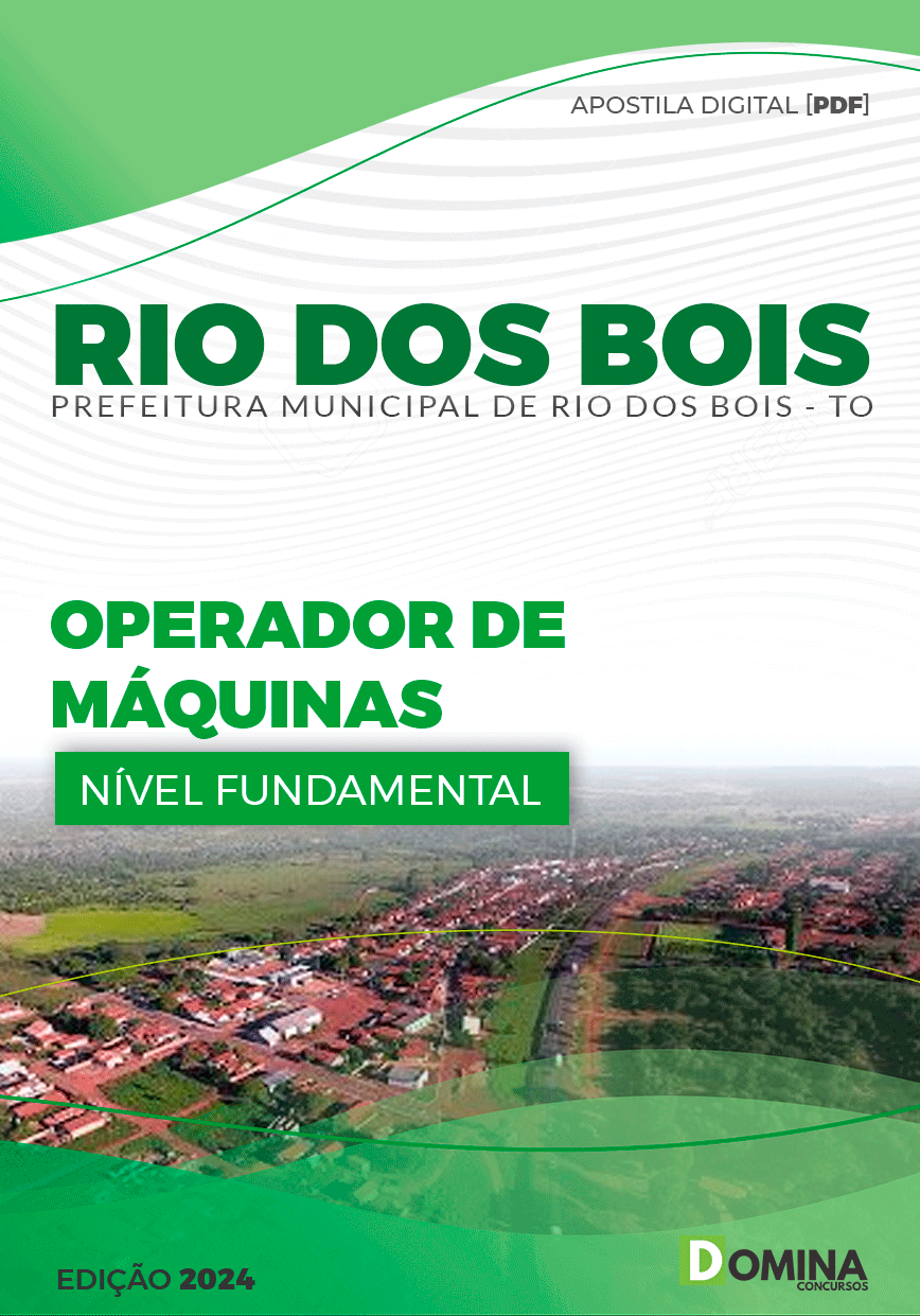 Apostila Pref Rio dos Bois TO 2024 Operador de Máquinas