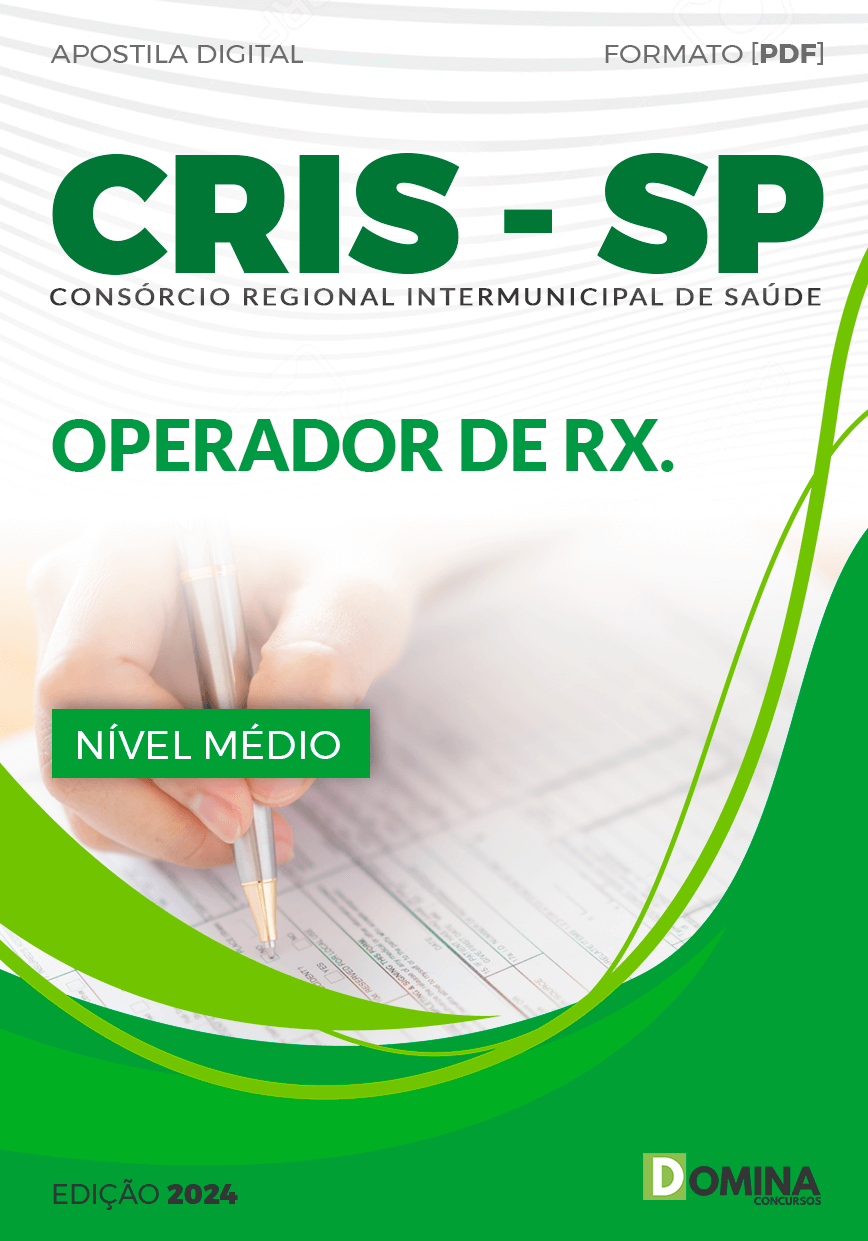 Apostila Concurso CRIS SP 2024 Operador De Rx