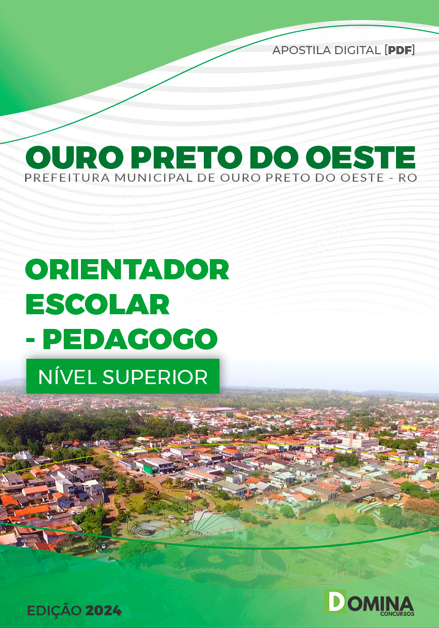 Apostila Pref Ouro Preto do Oeste RO 2024 Orientador Escolar Pedagogo