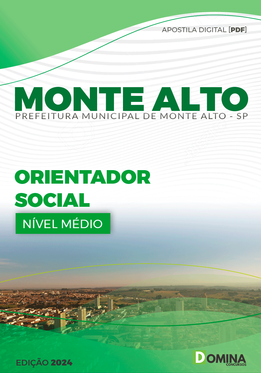 Apostila Prefeitura Monte Alto SP 2024 Orientador Social