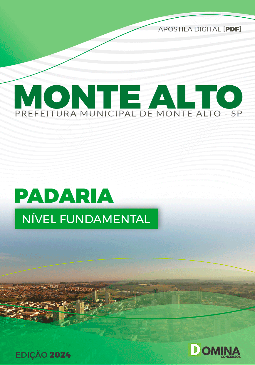 Apostila Prefeitura Monte Alto SP 2024 Padaria