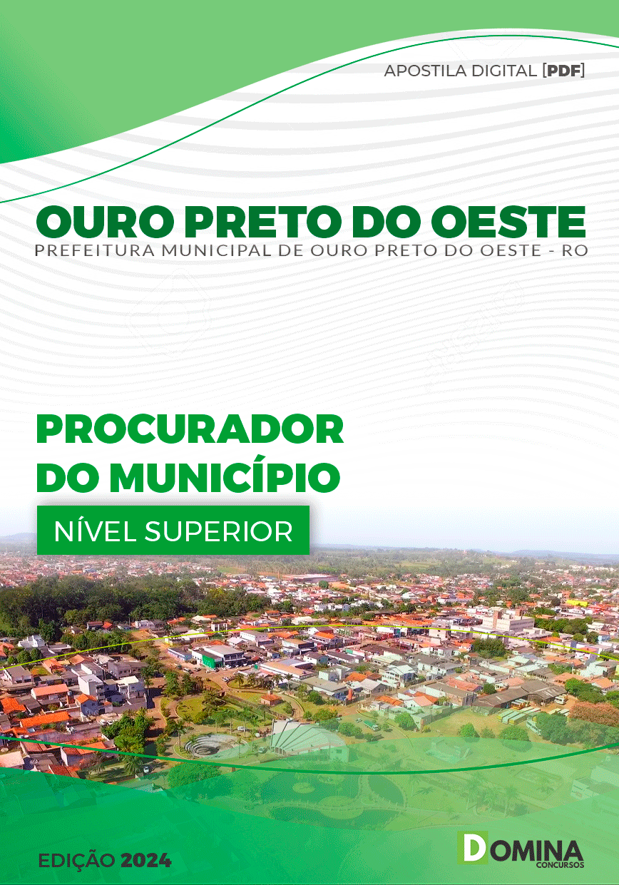 Apostila Pref Ouro Preto do Oeste RO 2024 Procurador Município
