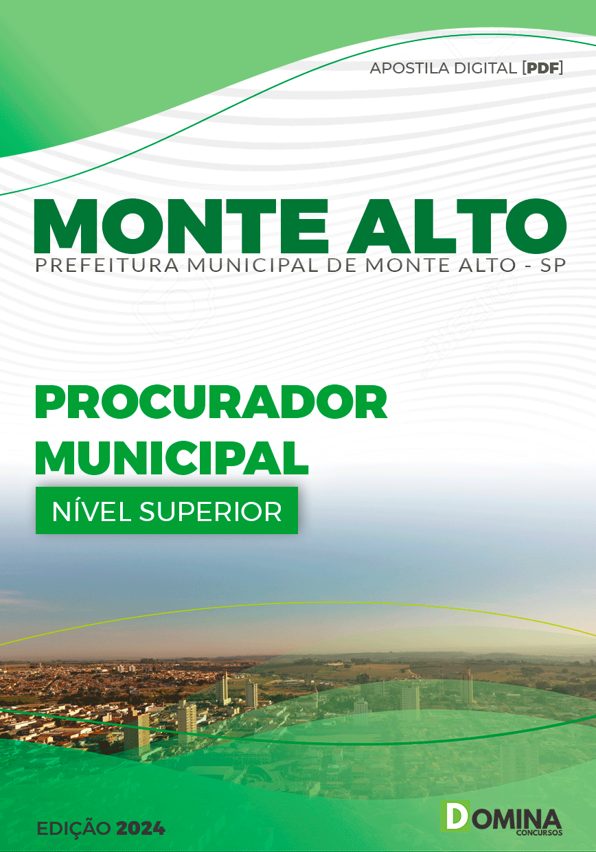 Apostila Prefeitura Monte Alto SP 2024 Procurador Municipal