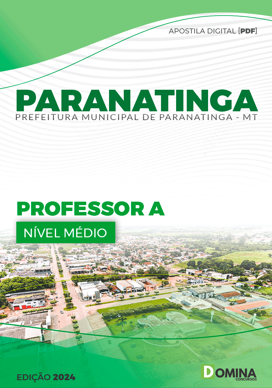 Apostila Prefeitura Paranatinga MT 2024 Professor A