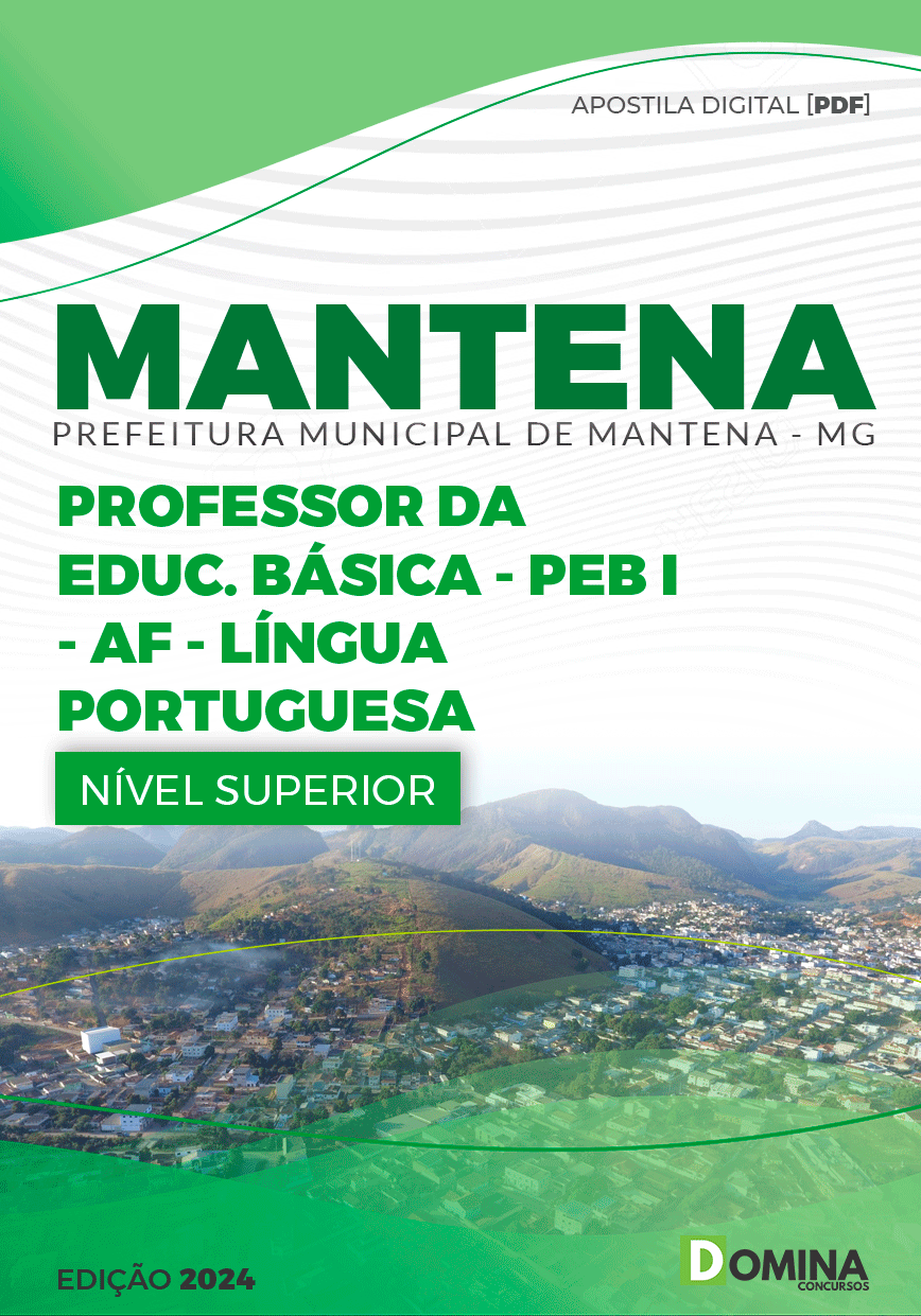 Apostila Pref Mantena MG 2024 Professor Língua Portuguesa
