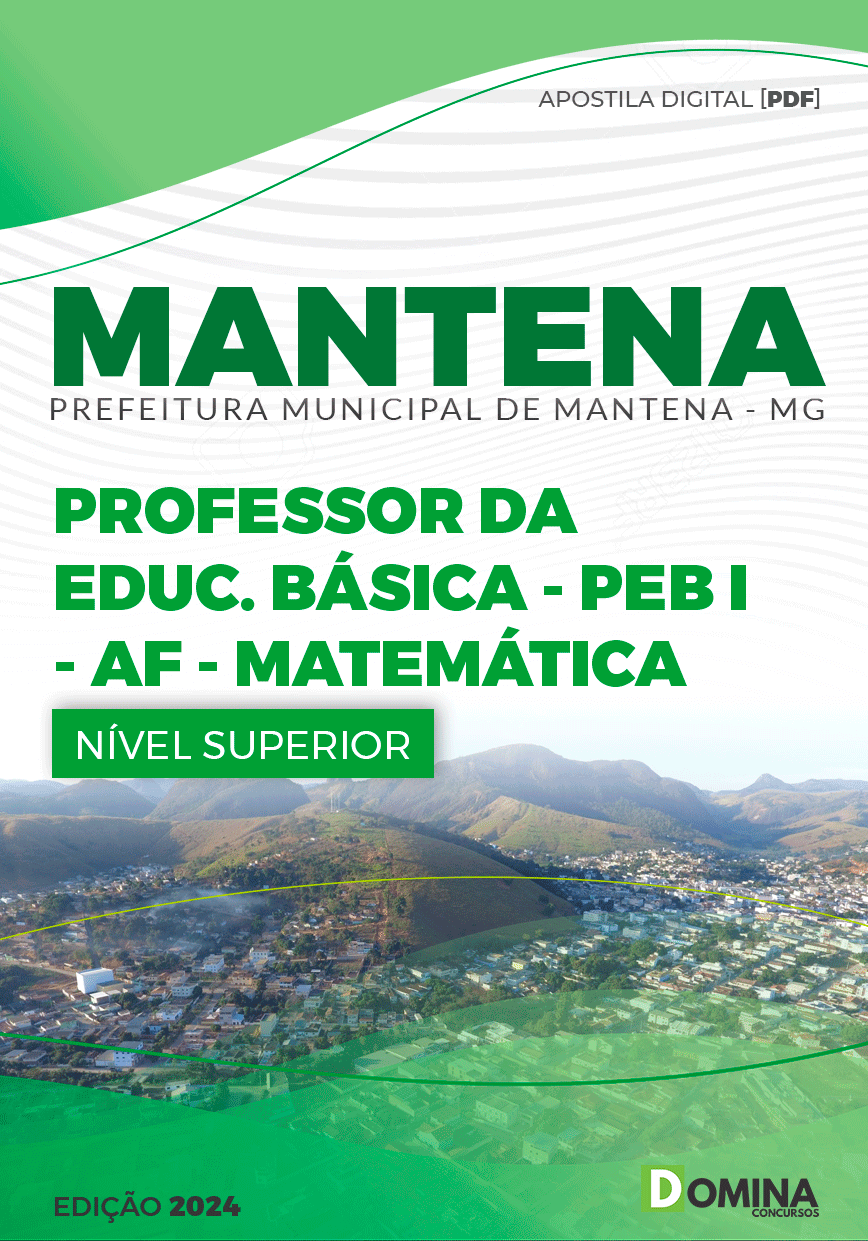 Apostila Pref Mantena MG 2024 Professor Matemática