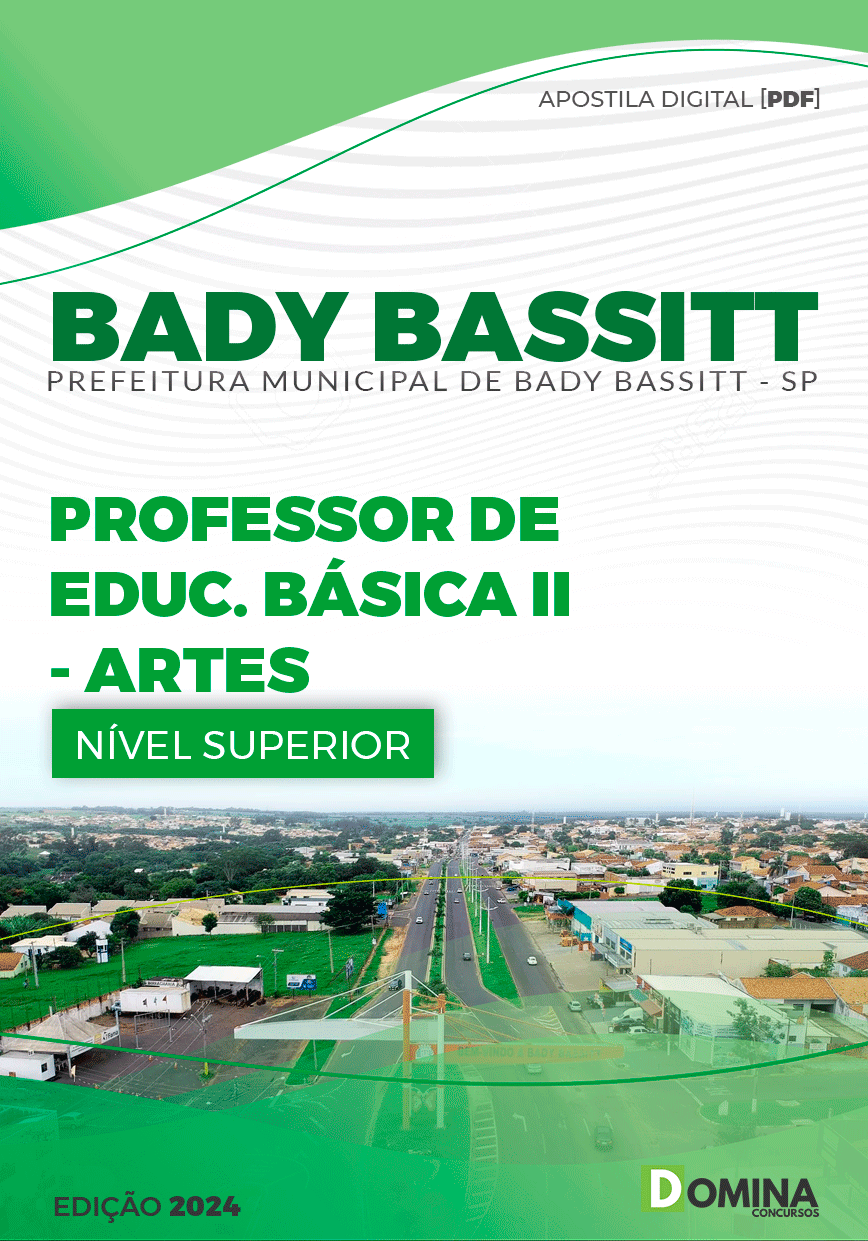 Apostila Pref Bady Bassitt SP 2024 Professor II Artes