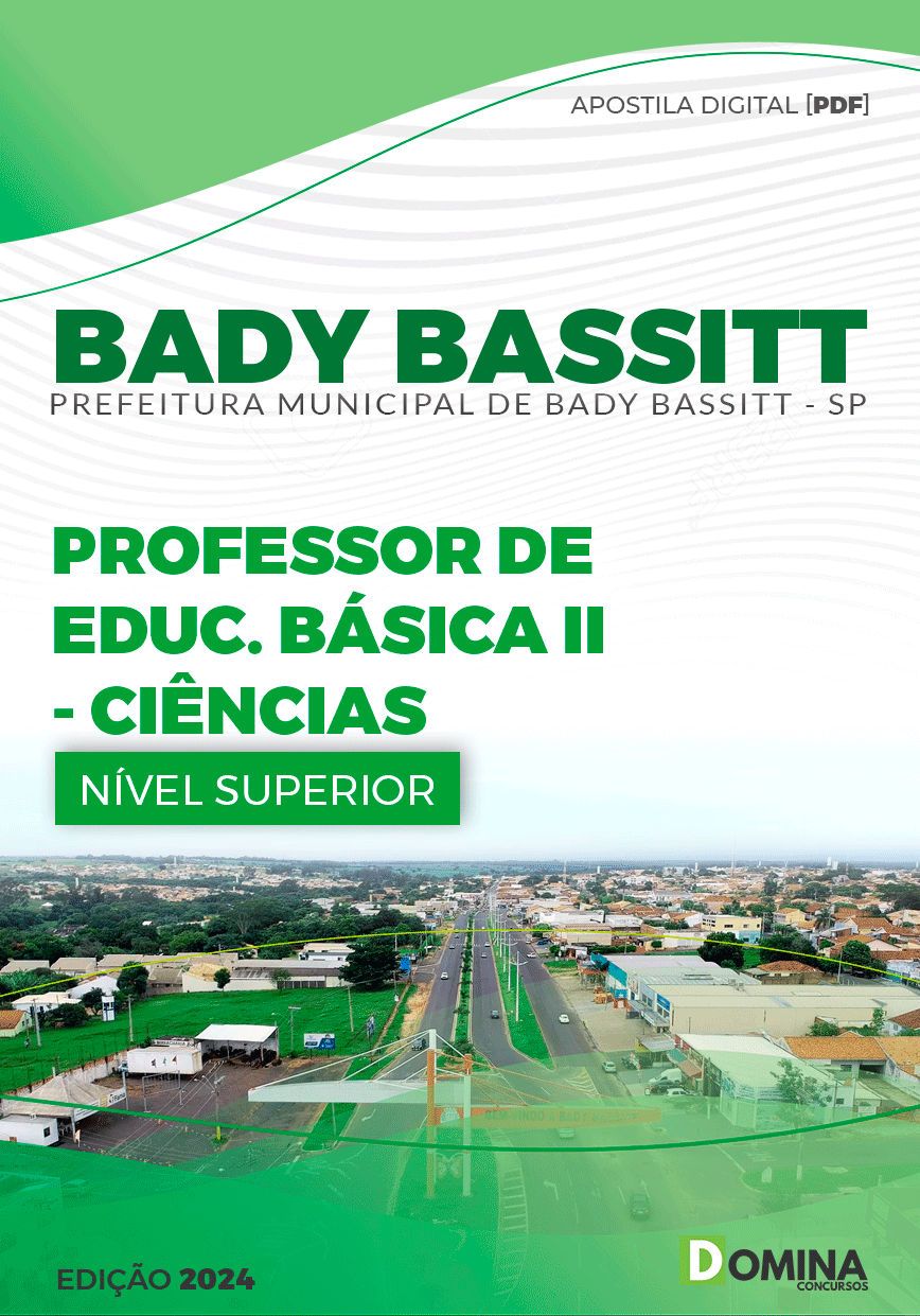 Apostila Pref Bady Bassitt SP 2024 Professor II Ciências