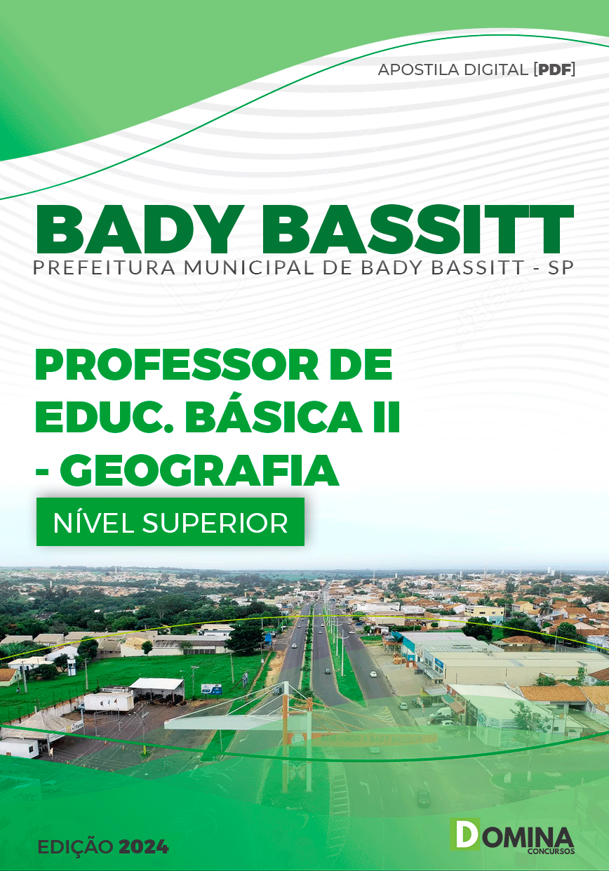 Apostila Pref Bady Bassitt SP 2024 Professor II Geografia