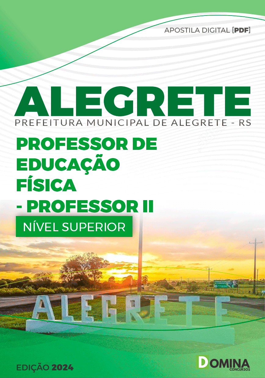 Apostila Prefeitura Alegrete RS 2024 Professor de Educação Física