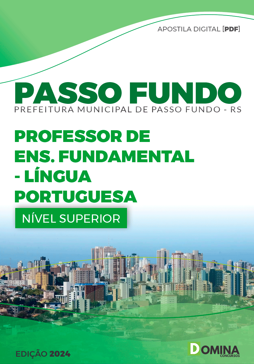 Apostila Pref Passo Fundo RS 2024 Professor Língua Portuguesa