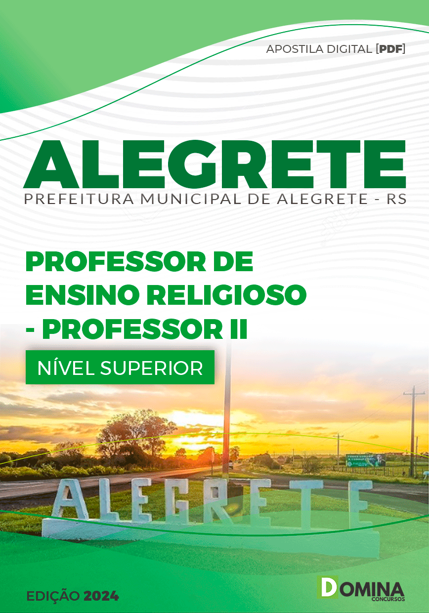 Apostila Prefeitura Alegrete RS 2024 Professor de Religião