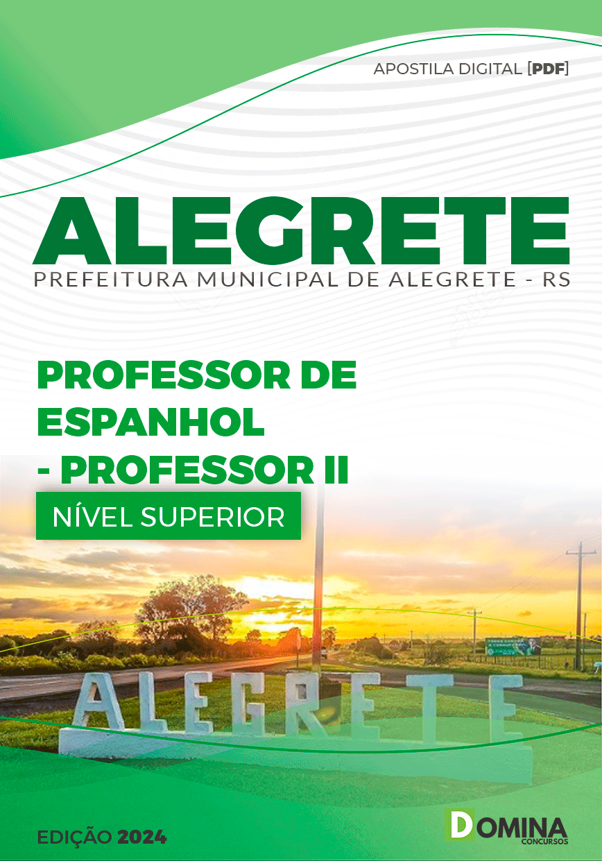 Apostila Prefeitura Alegrete RS 2024 Professor de Espanhol