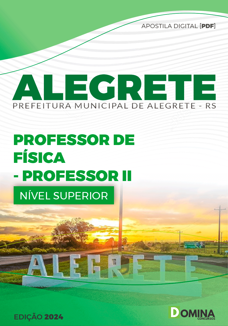 Apostila Prefeitura Alegrete RS 2024 Professor de Física