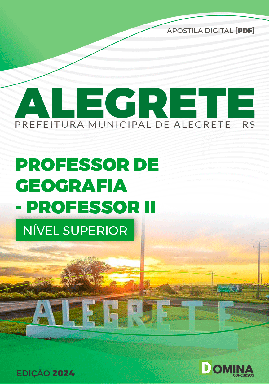 Apostila Prefeitura Alegrete RS 2024 Professor de Geografia