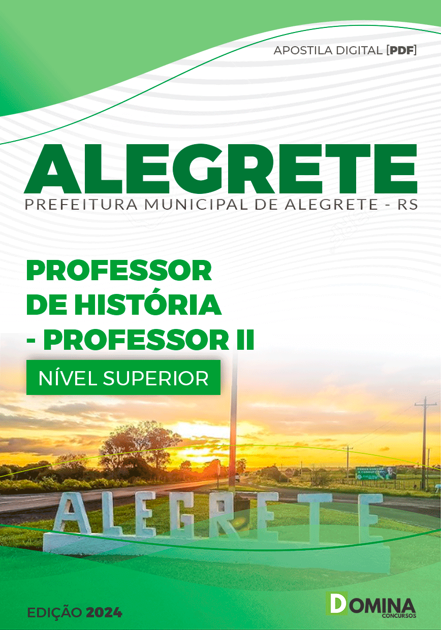 Apostila Prefeitura Alegrete RS 2024 Professor de História