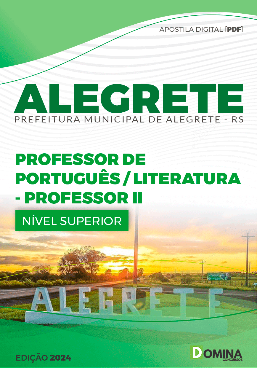 Apostila Prefeitura Alegrete RS 2024 Professor de Português