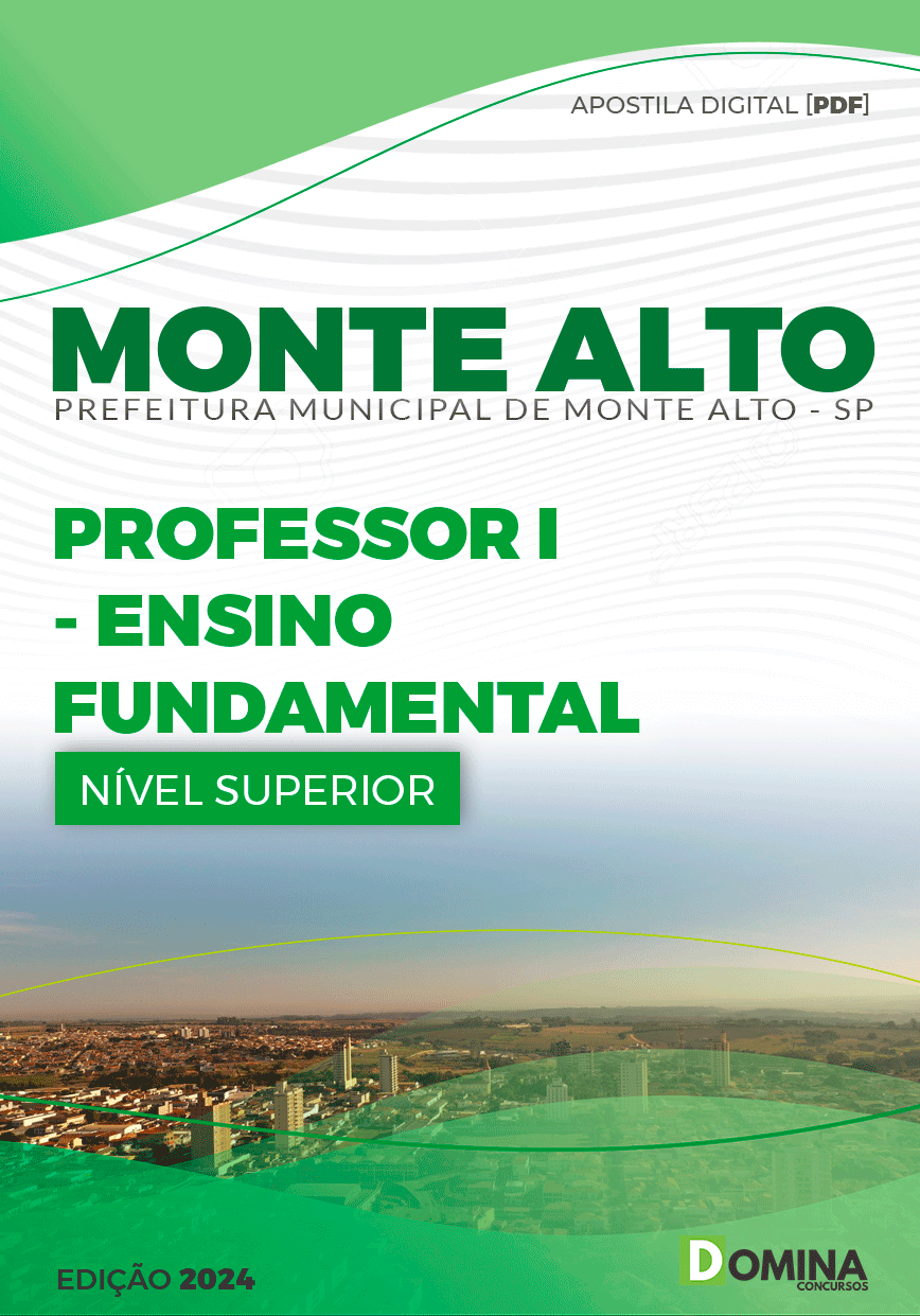 Apostila Pref Monte Alto SP 2024 Professor Ensino Fundamental